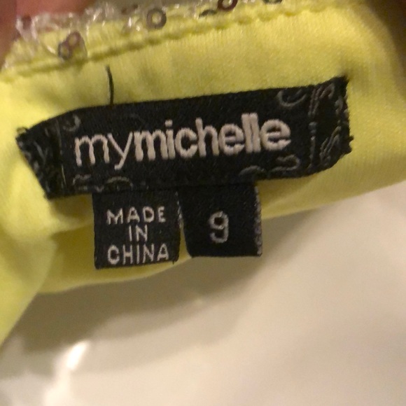 Super Cute Yellow and Silver Prom Dress - Picture 5 of 6